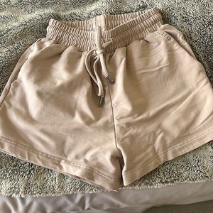 Meshki cream shorts